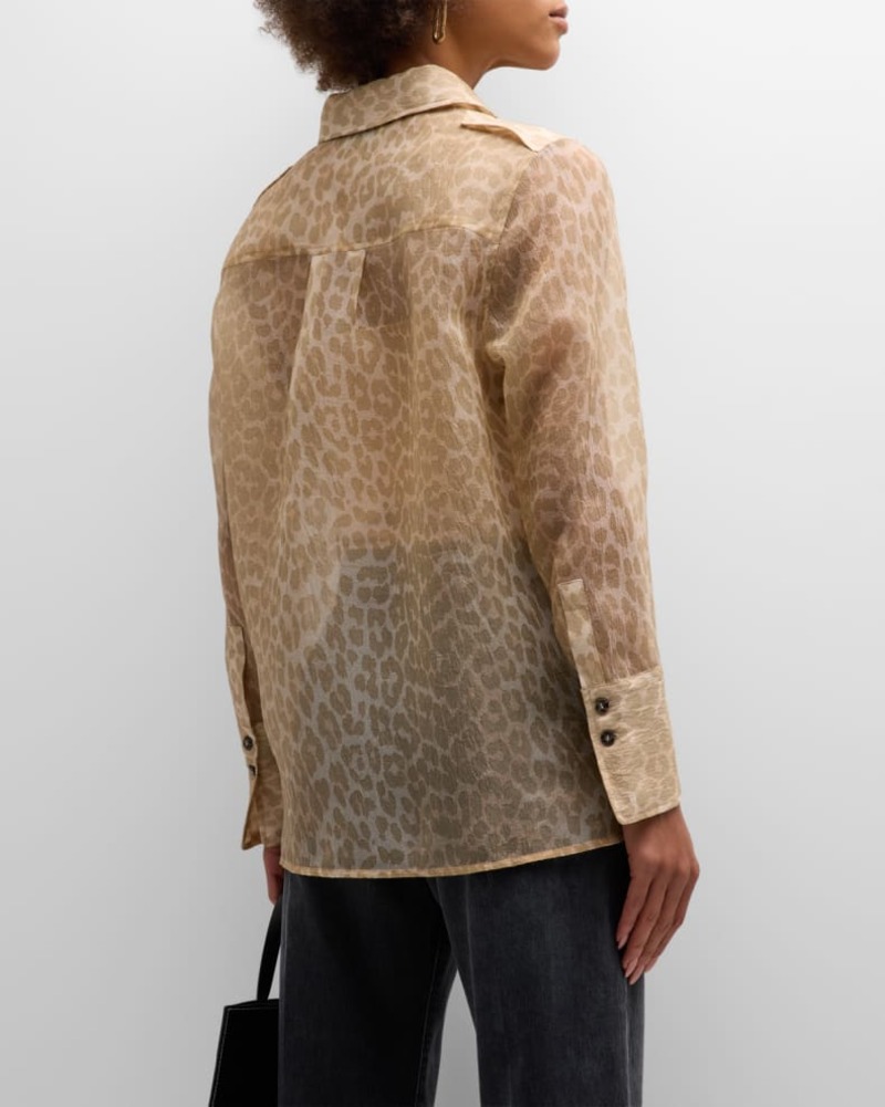 GANNI Organza Shirt ブラウン 34サイズ GANNI Organza Shirt ブラウン 34サイズ - メルカリ