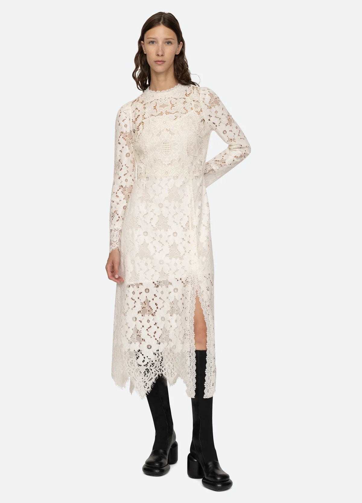 black mini dress flare sleeves Alexis Gown