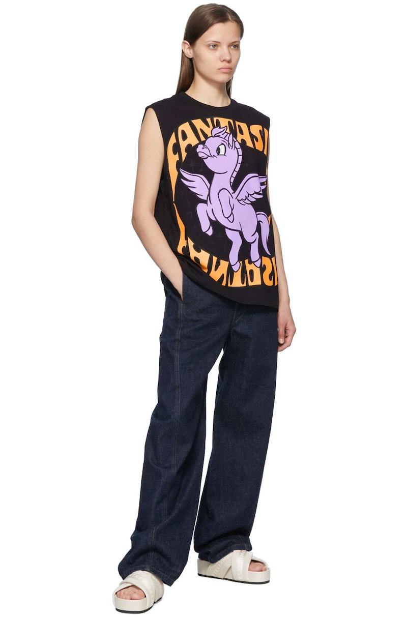 STELLA MCCARTNEY Fantasia Pegasus T-Shirt - Black | Garmentory