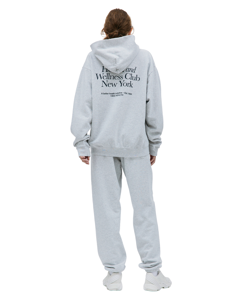 ★Sporty & Rich★ Wellness Club Sweatshirt Gray CR761HG CR76 Wellness Club Flocked Crewneck