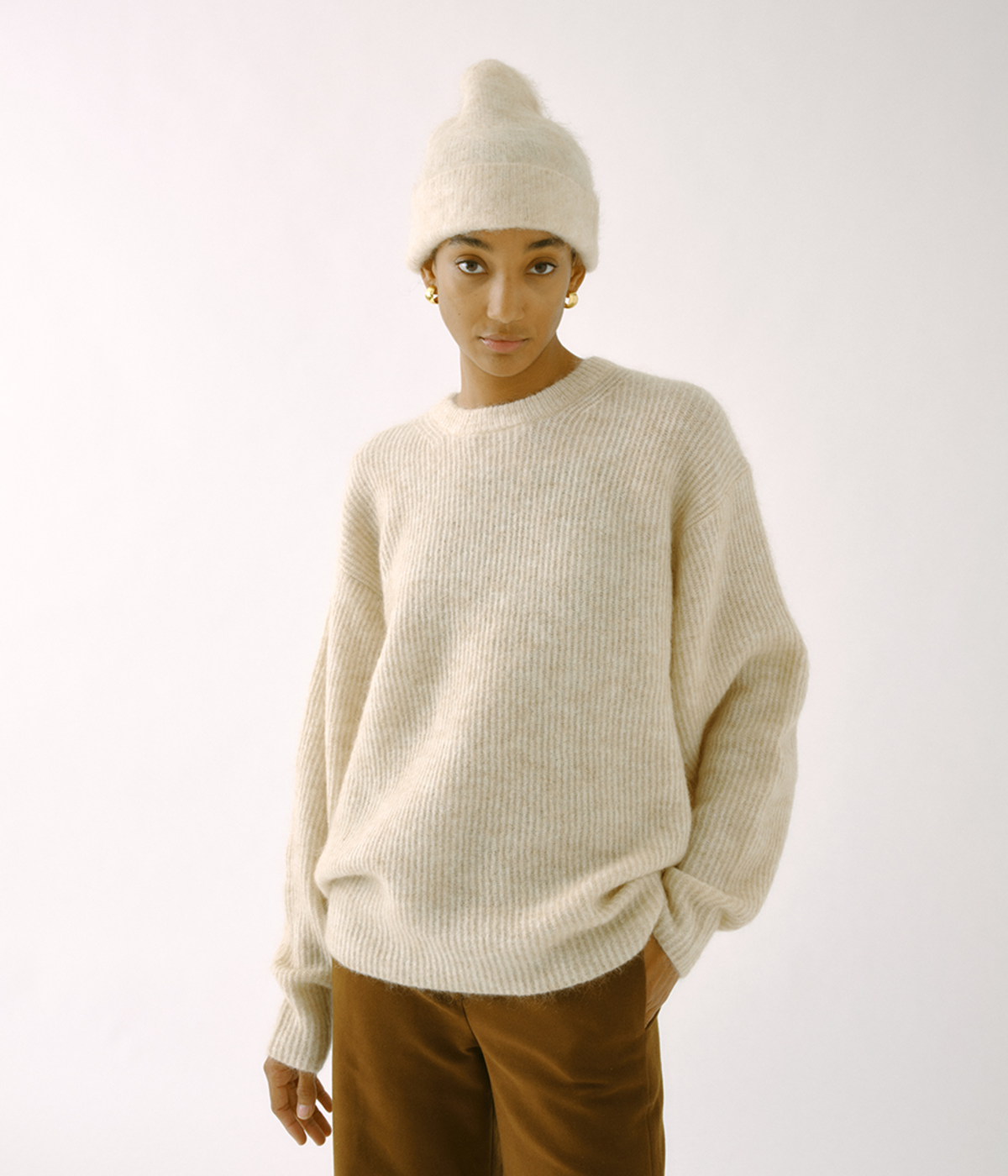 SAYAKA DAVIS NEW YORK Cocoon Sweater - Wheat | Garmentory