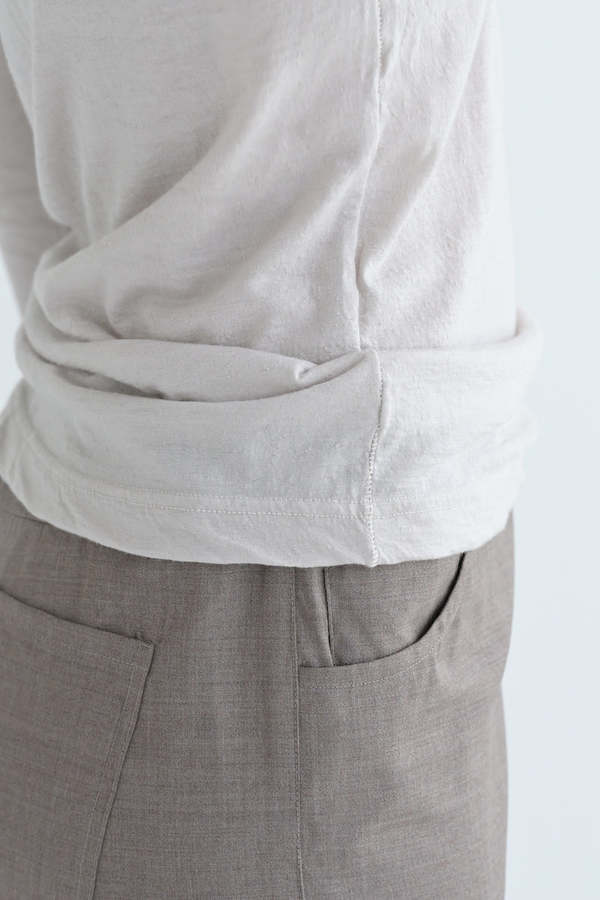 Private 0204 Cashmere Tee Long Sleeve - Desert