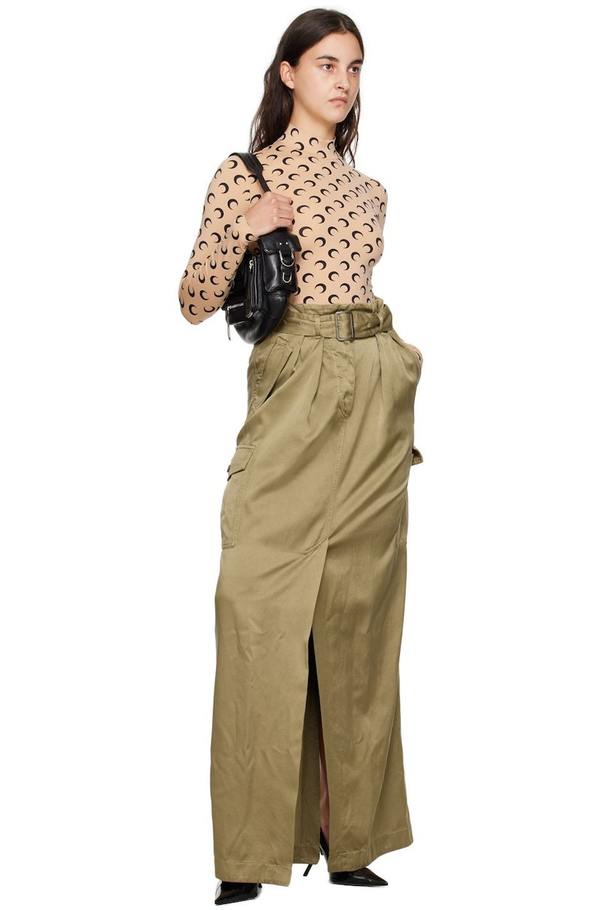 MARINE SERRE All Over Moon Turtleneck - Tan | Garmentory