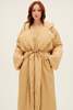 Norma Kamali Hooded Sleeping Bag Coat to Midcalf - Sand - Thumbnail 1