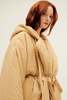 Norma Kamali Hooded Sleeping Bag Coat to Midcalf - Sand - Thumbnail 2
