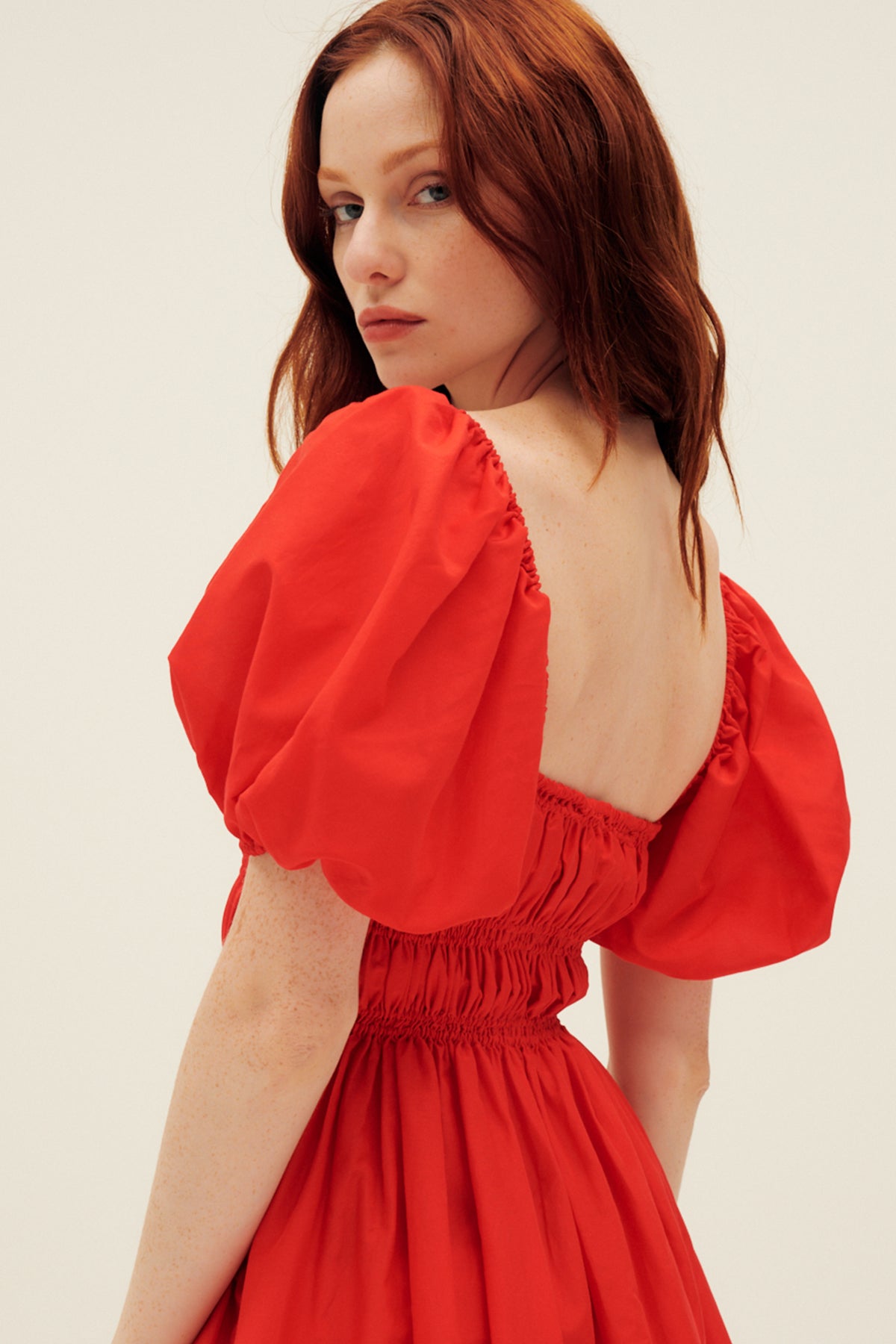 【MATTEAU】Shirred Peasant Mini Dress サイズ4 Shirred Peasant Mini Dress | Garmentory