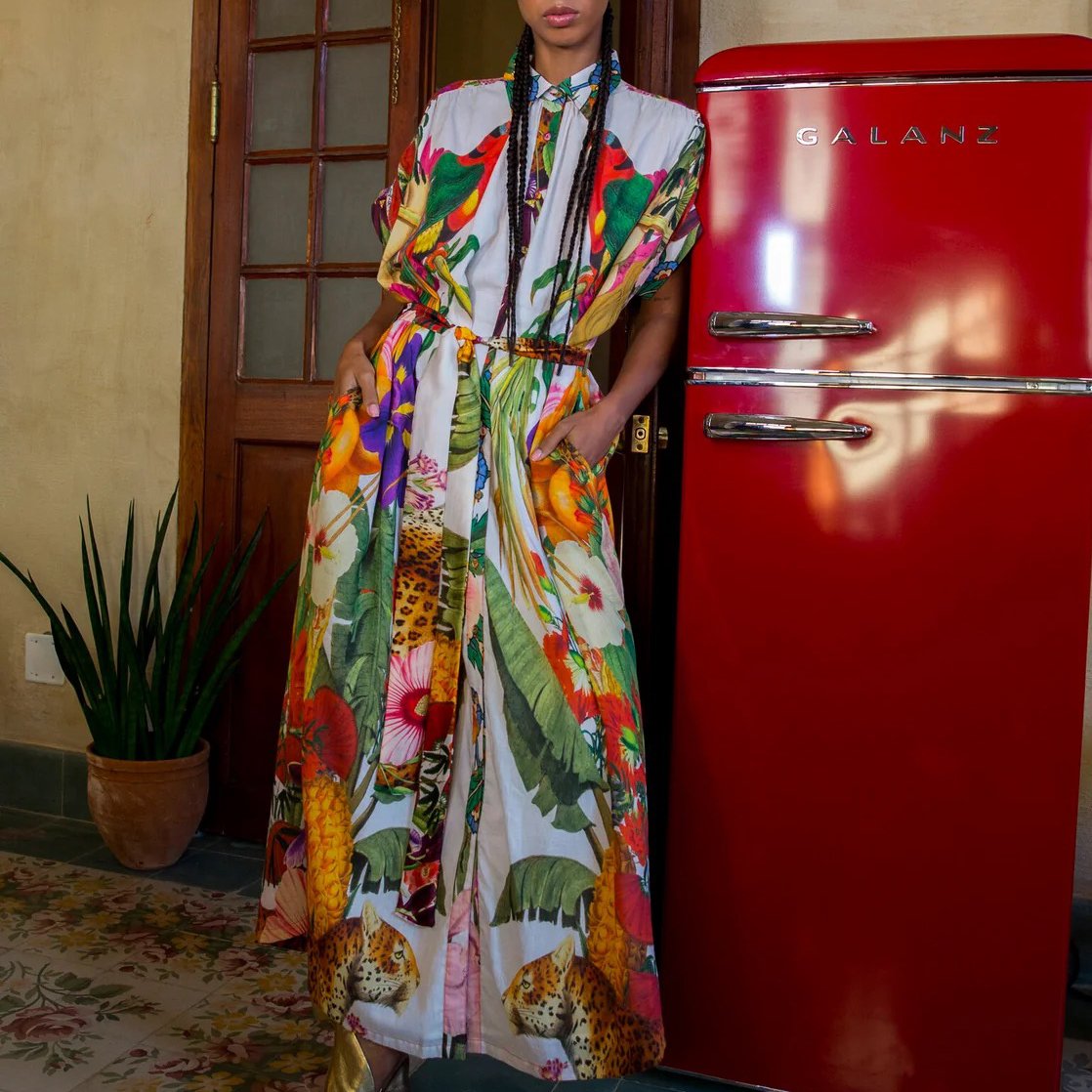 Carolina K Valerie Kaftan - Cuban Fauna Gardenia | Garmentory