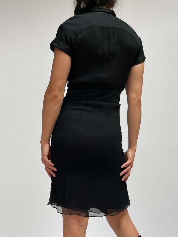 Catherine Malandrino Silk Shirtdress - Black | Garmentory
