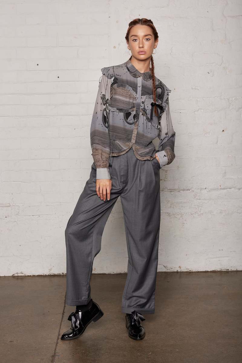 SALASAI POET BLOUSE - SEA SCAPE