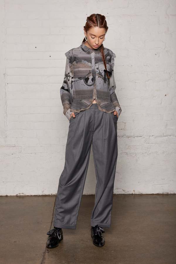 SALASAI POET BLOUSE - SEA SCAPE