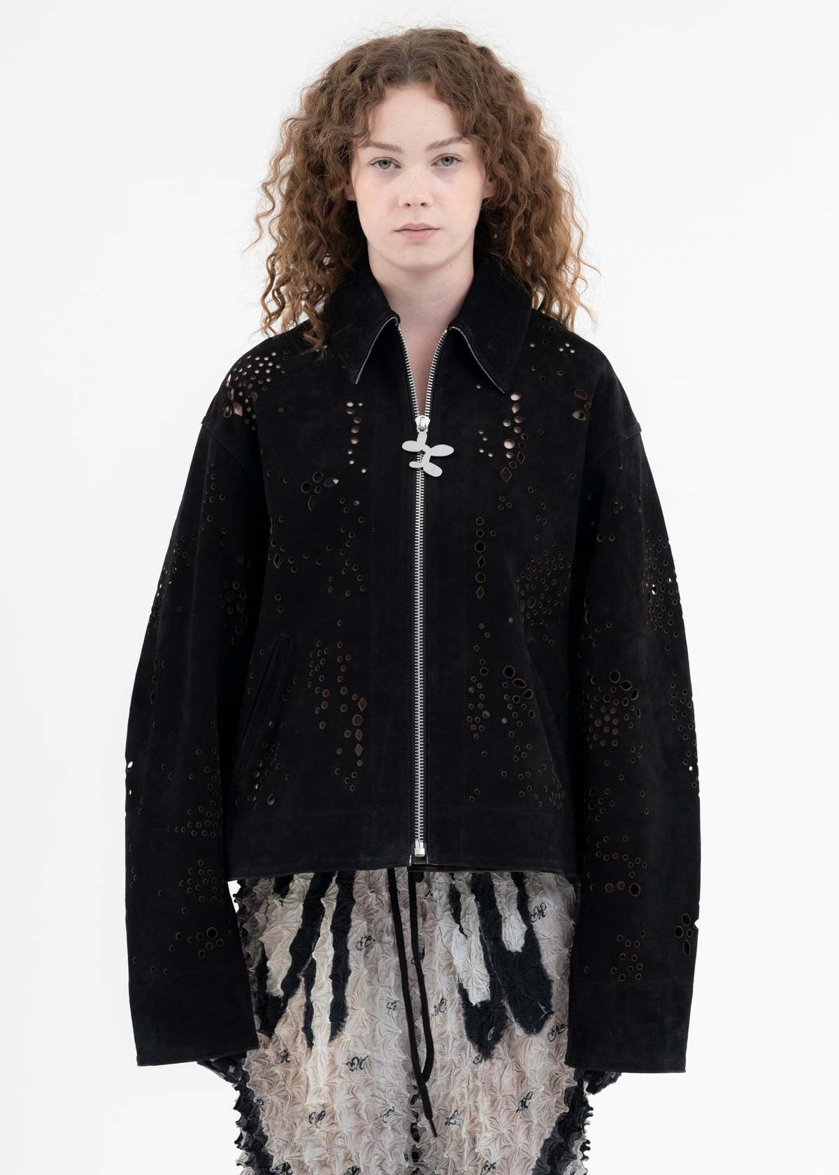 MASU GALAXY CUT LEATHER JACKET - BLACK | Garmentory