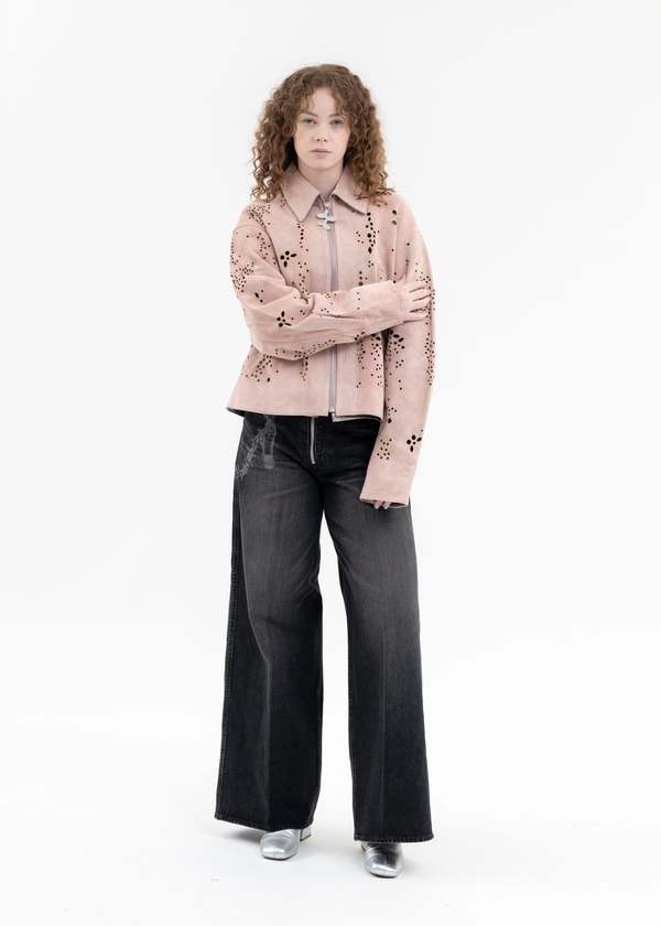 ジャケット・アウター MASU GALAXY-CUT LEATHER JACKET(SALMON) MASU(エムエーエスユー)のGALAXY-CUT LEATHER JACKET SALMONの通販