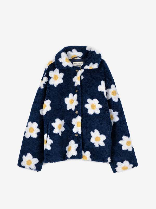 Bobo Choses Flower Jacquard Jacket - Navy Blue | Garmentory