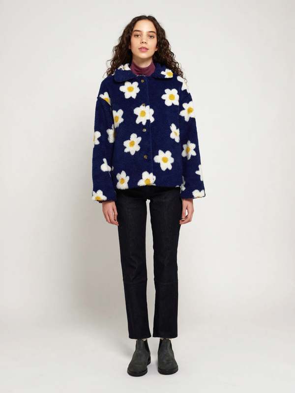 Bobo Choses Flower Jacquard Jacket - Navy Blue | Garmentory