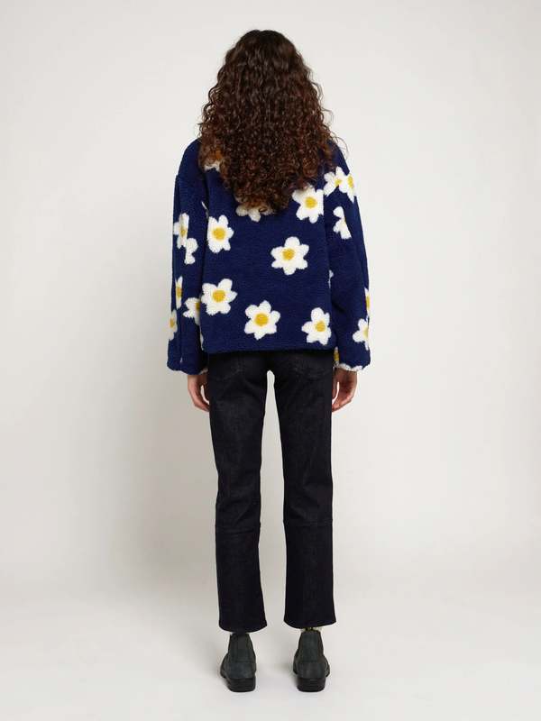 Bobo Choses Flower Jacquard Jacket - Navy Blue | Garmentory