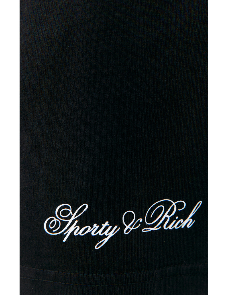 Sporty & Rich Cursive shorts - Black | Garmentory