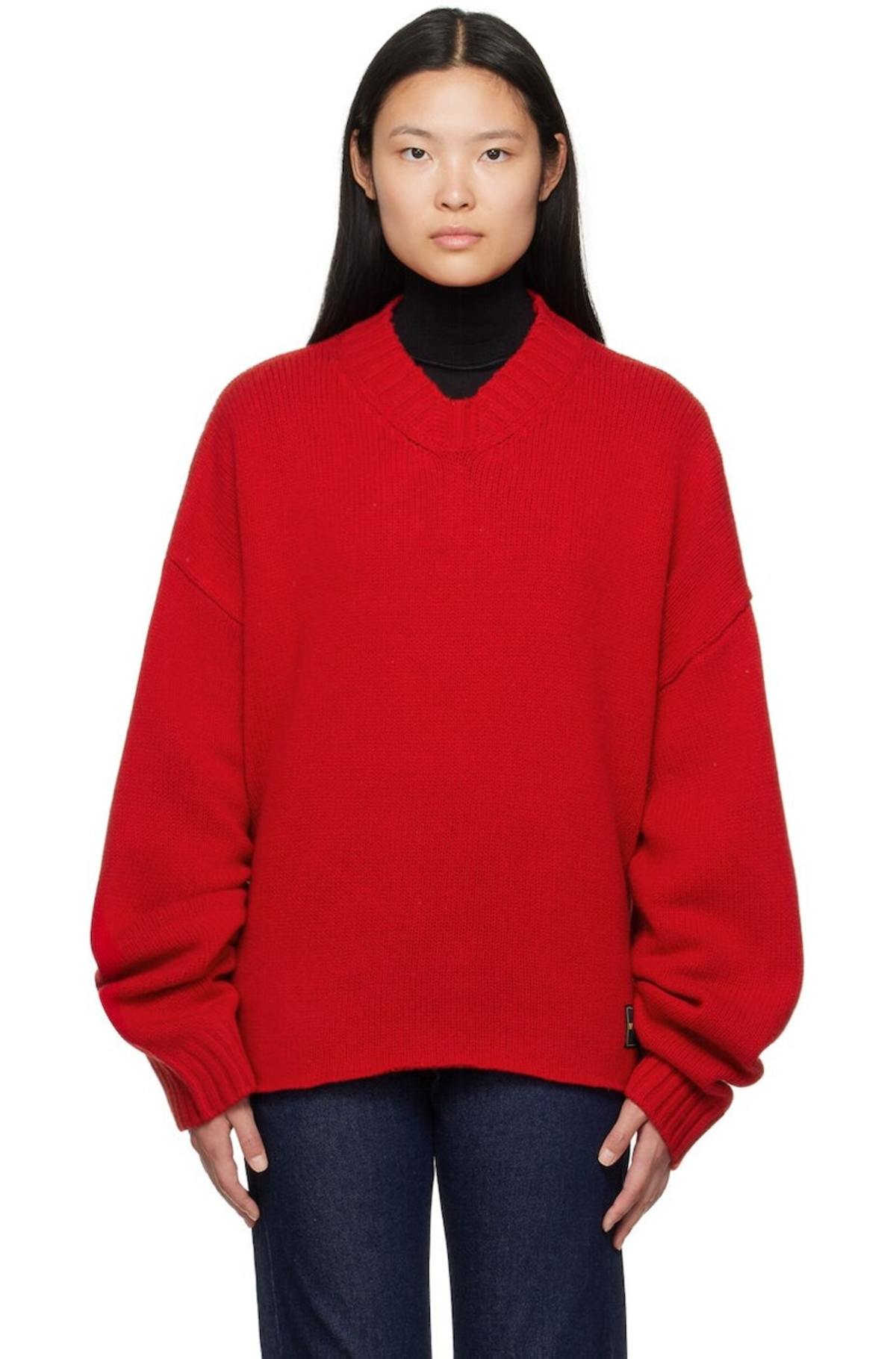 Martine Rose Oversized Sweater - Red | Garmentory