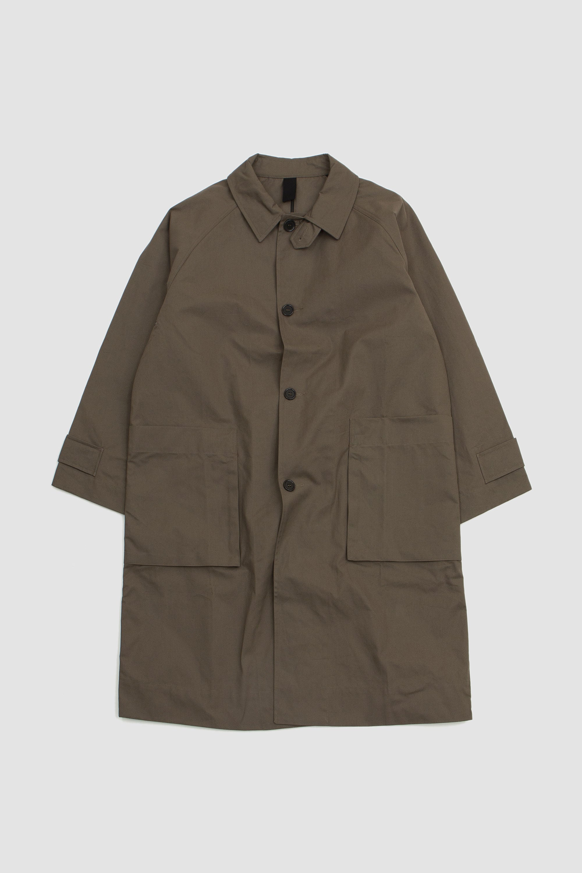 Margaret Howell Dry Cotton Canvas Railway Mac - Kelp | Garmentory