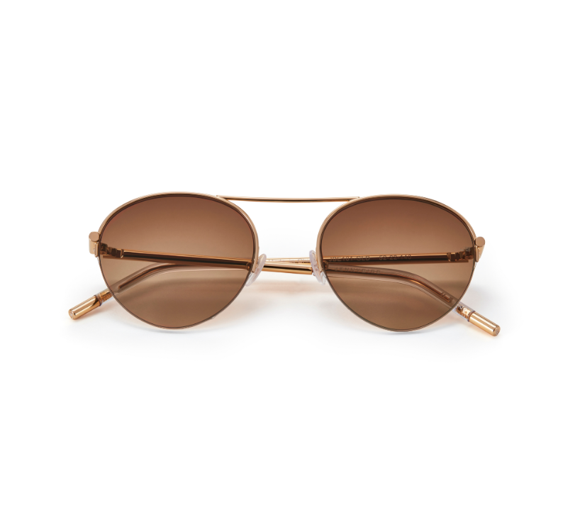 Jenny Bird The Round Sunglasses - Gold/Clear | Garmentory display picture 1