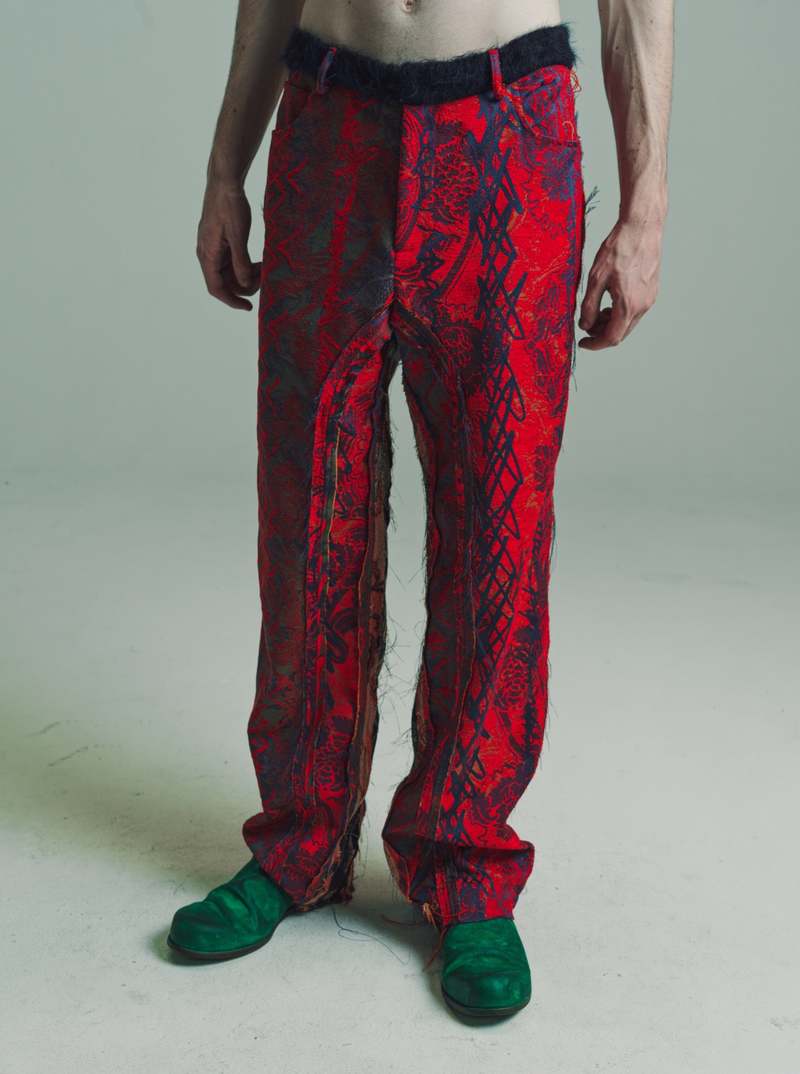 パンツ edward cuming pants Khaki Peek-A-Boo Trousers by Edward Cuming on Sale