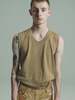 Ernest W. Baker Gold Viscose Lurex Tank Top - Gold - Thumbnail 1