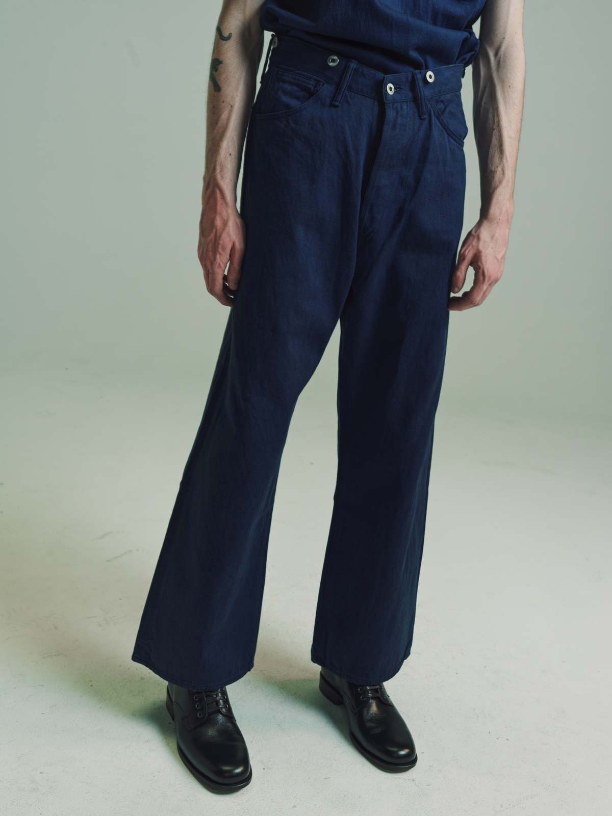 Taiga Takahashi LOT. 209 Buckle-Backed Trousers - Indigo | Garmentory