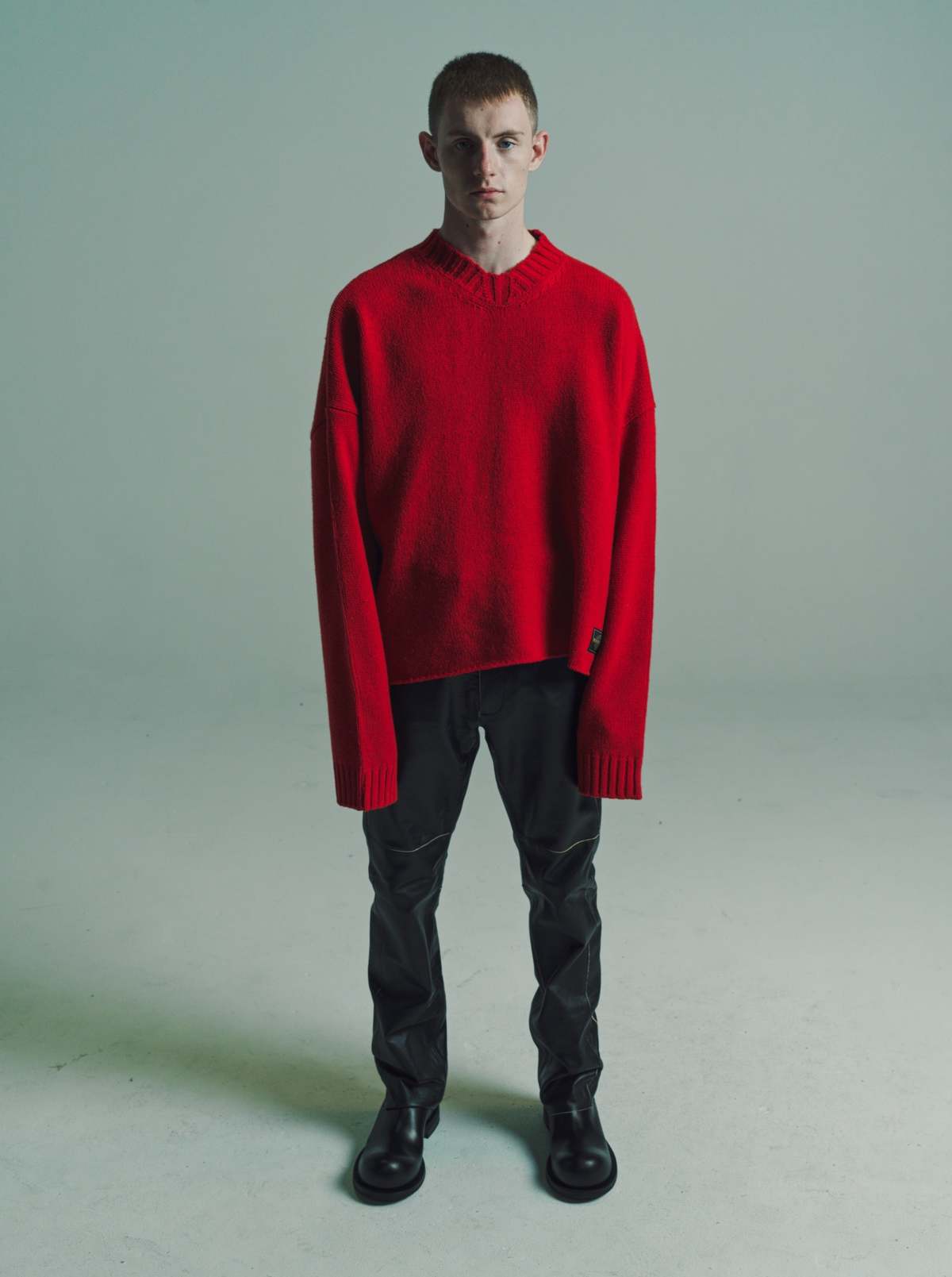 Martine Rose Oversized V-Neck Jumper - Red | Garmentory