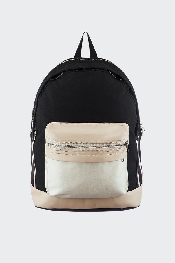 TAIKAN EVERYTHING Leather/Canvas Lancer Backpack - black/off  display picture 1