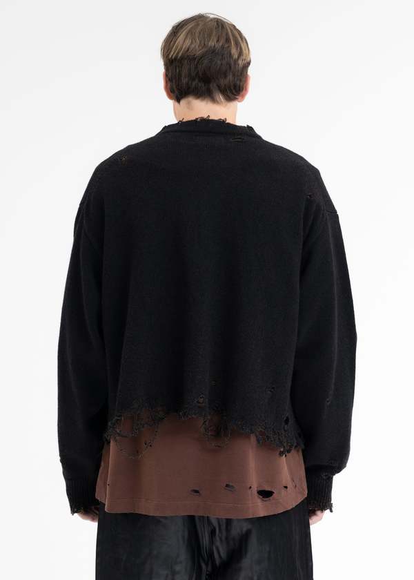 Doublet BROKEN HEART CARDIGAN - BLACK | Garmentory