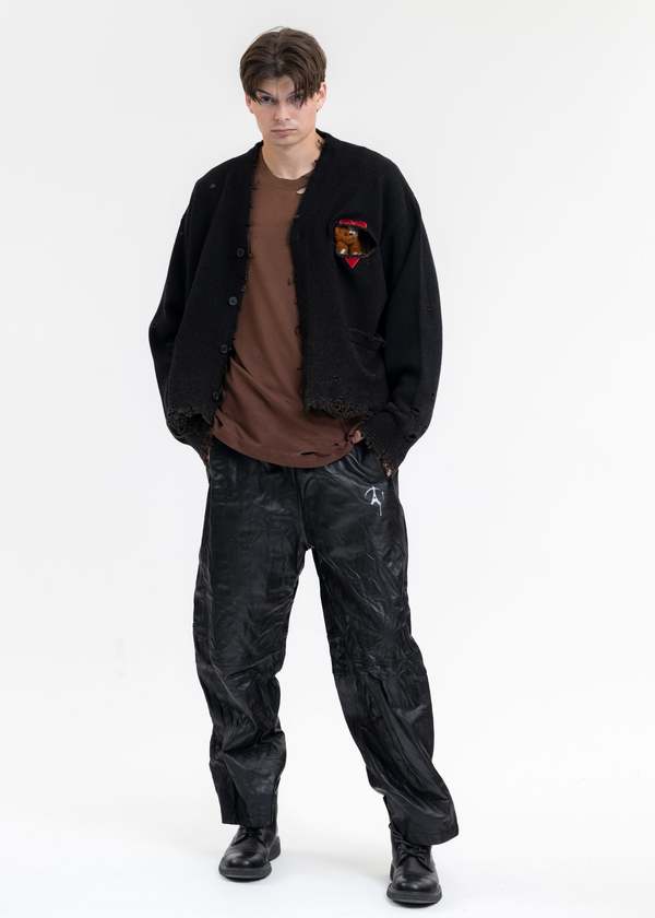 Doublet BROKEN HEART CARDIGAN - BLACK | Garmentory