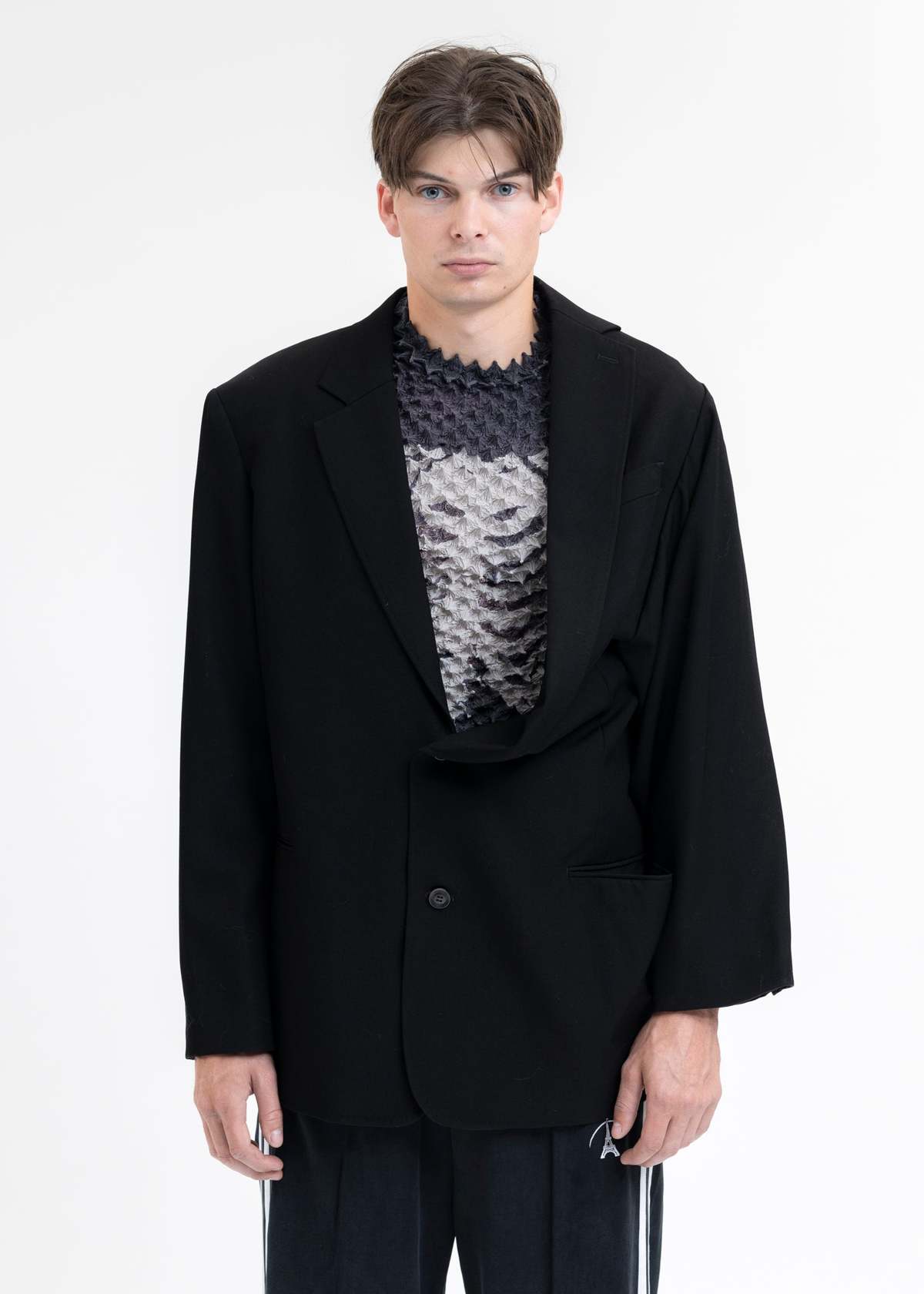 ジャケット・アウター loose basic double tailored jacket Doublet HALF LOOSE TAILORED JACKET - BLACK | Garmentory