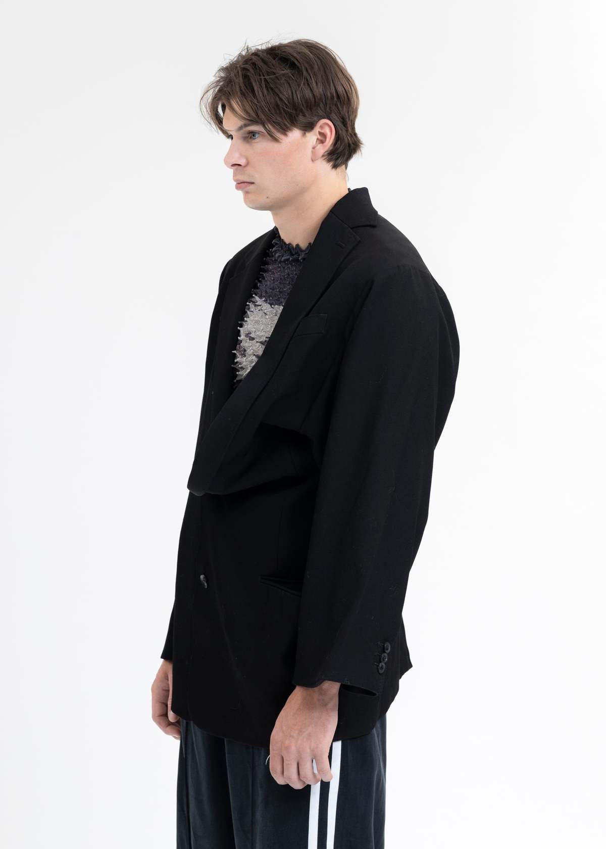 Doublet HALF LOOSE TAILORED JACKET - BLACK | Garmentory