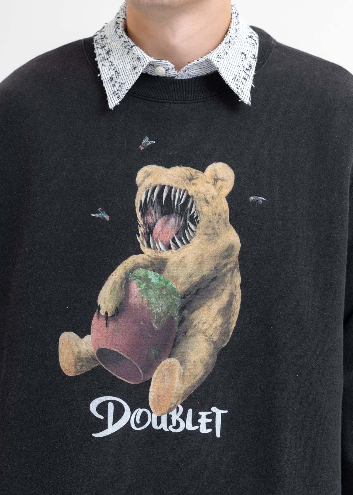 トップス doublet violent stuff bear print sweat Doublet VIOLENT STUFF BEAR PRINT SWEAT SHIRT - Black