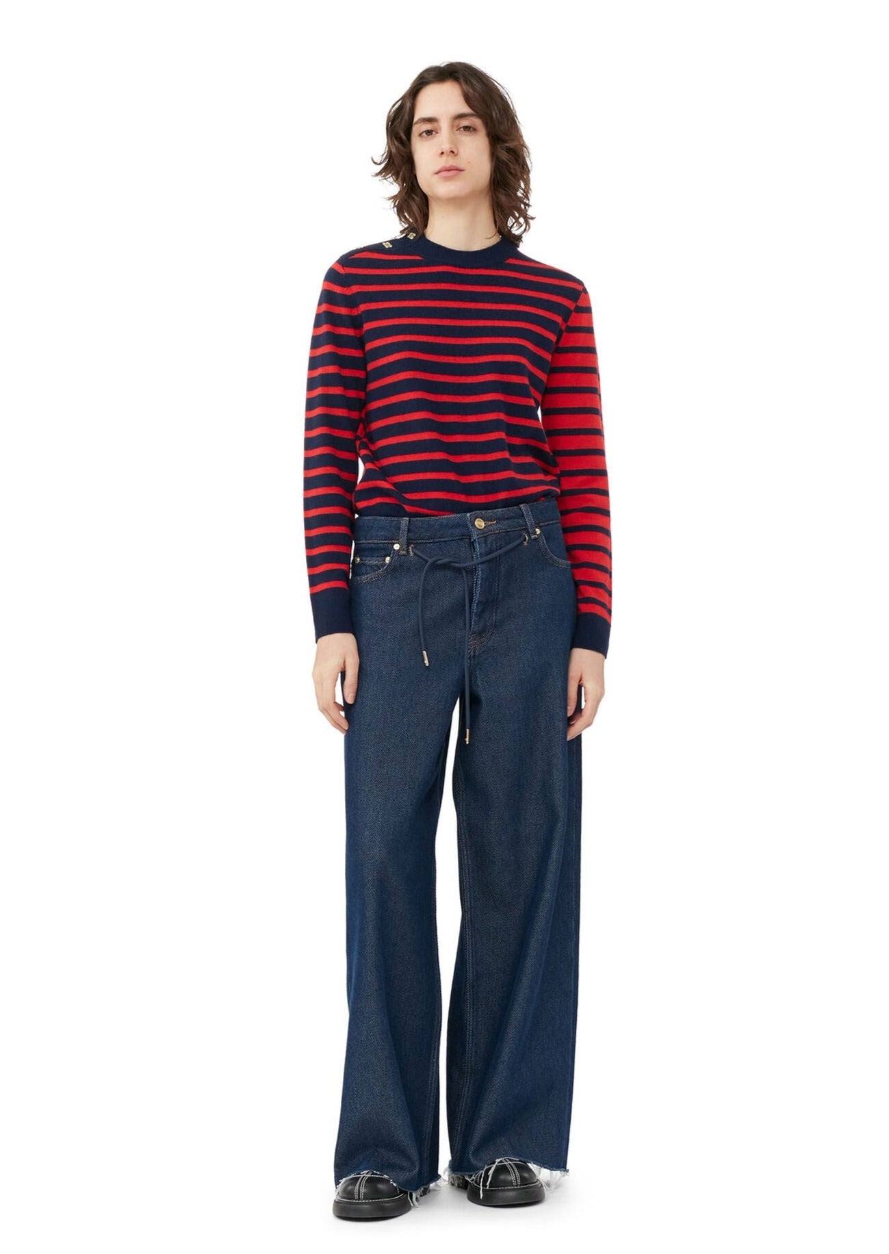 【関税＆送料込み】Ganni Straight Jeans Women's Straight Leg Jeans | Pipe Denim | GANNI US