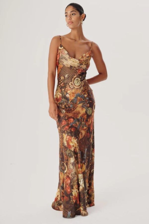 Ronny Kobo Damian Dress - Bronze Combo