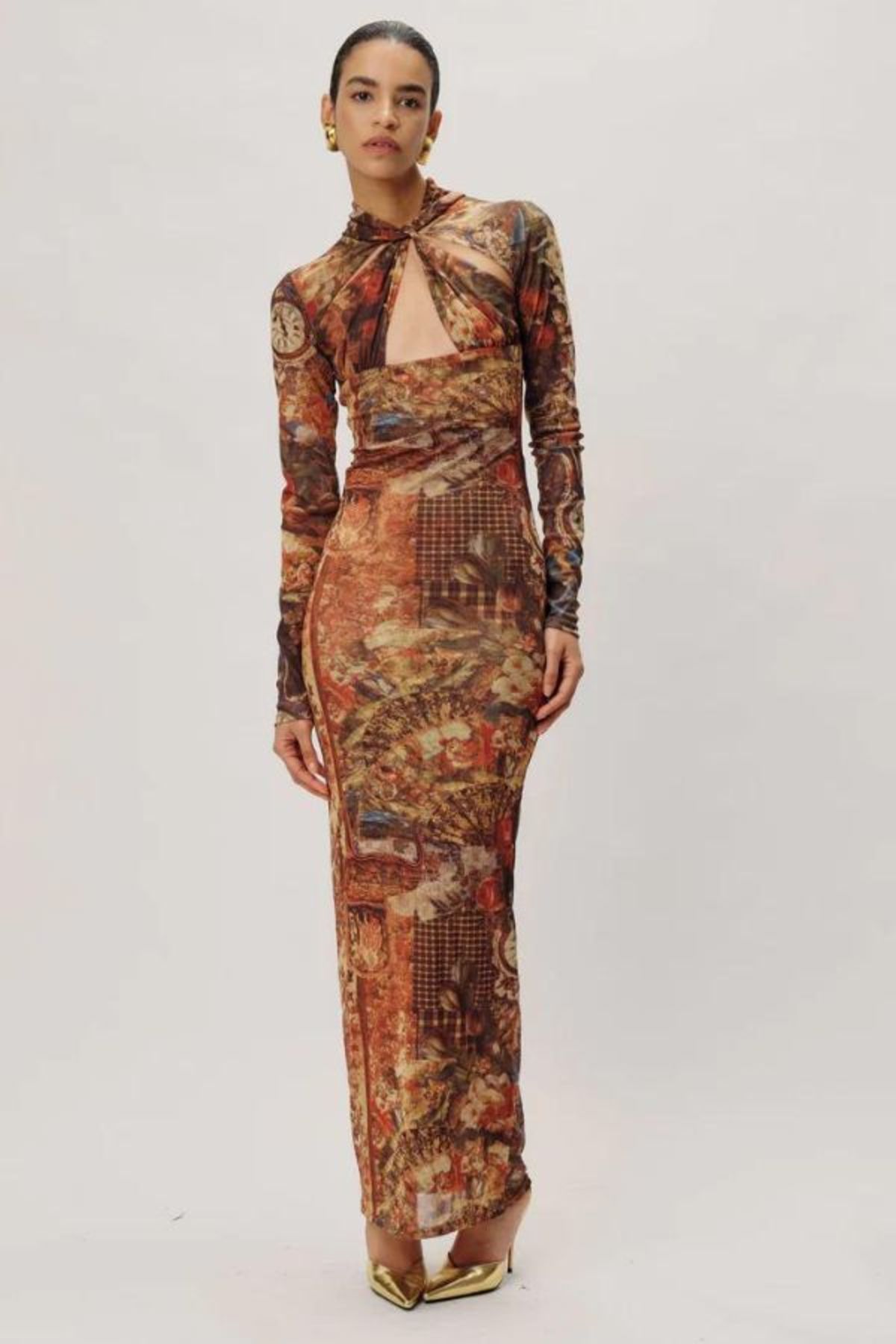 Ronny Kobo Micah Dress - Bronze Combo | Garmentory