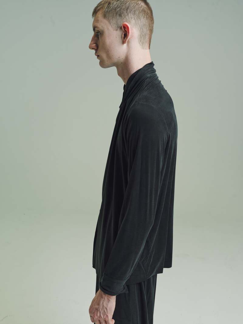 Gabriela Coll Garments NO.118 Sanded Cupro Shirt - Black | Garmentory