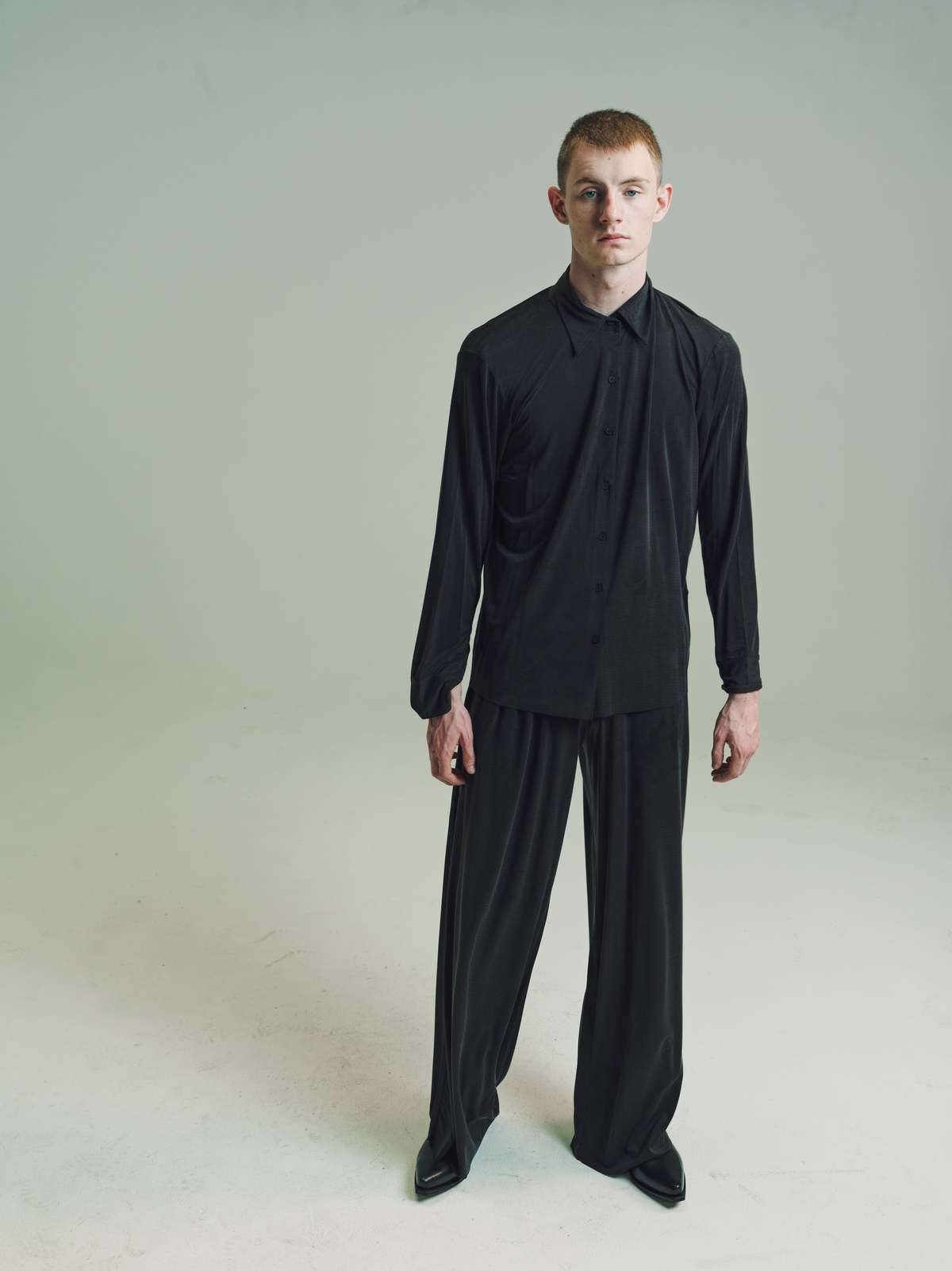 Gabriela Coll Garments NO.118 Sanded Cupro Shirt - Black | Garmentory