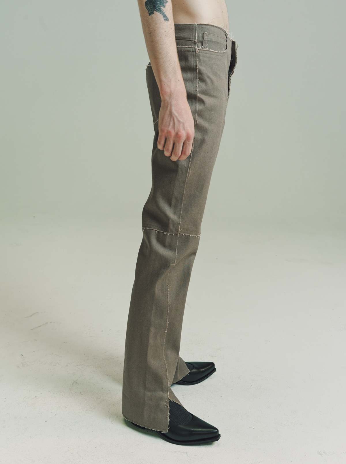 Gabriela Coll Garments NO.155 Coated Denim Slit Trousers