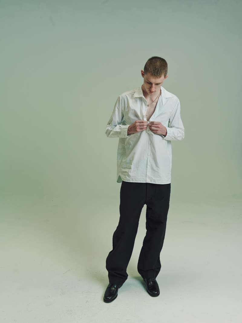 トップス CASEY CASEY big raccourcie shirt M IVORY Men's Big Raccourcie Cotton Shirt — Ivory – La Garçonne