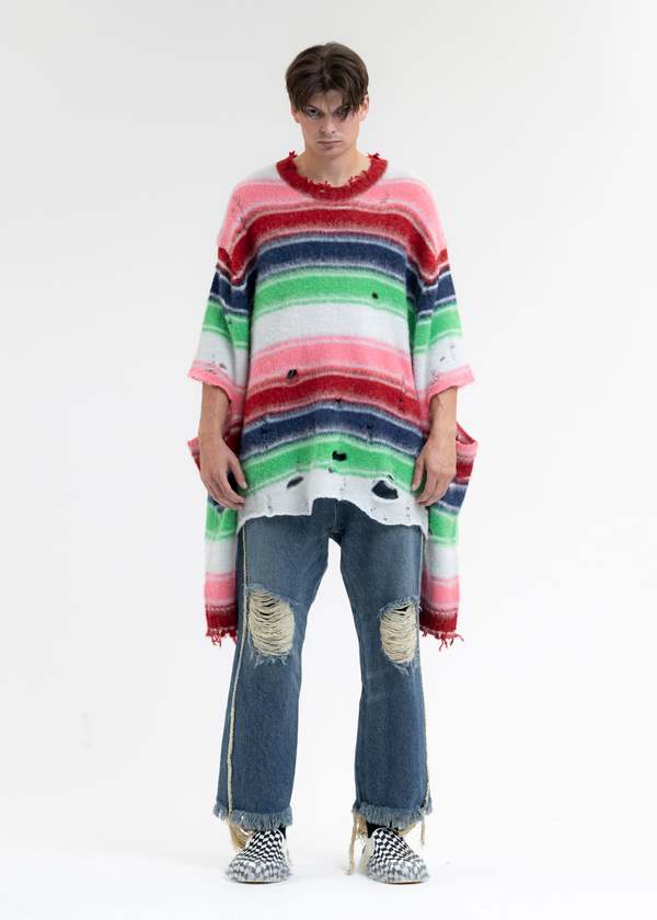 Doublet OVERSIZE PULLOVER - MULTI STRIPE | Garmentory