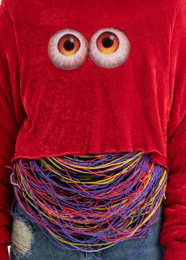 Doublet BURST HOODIE - RED | Garmentory