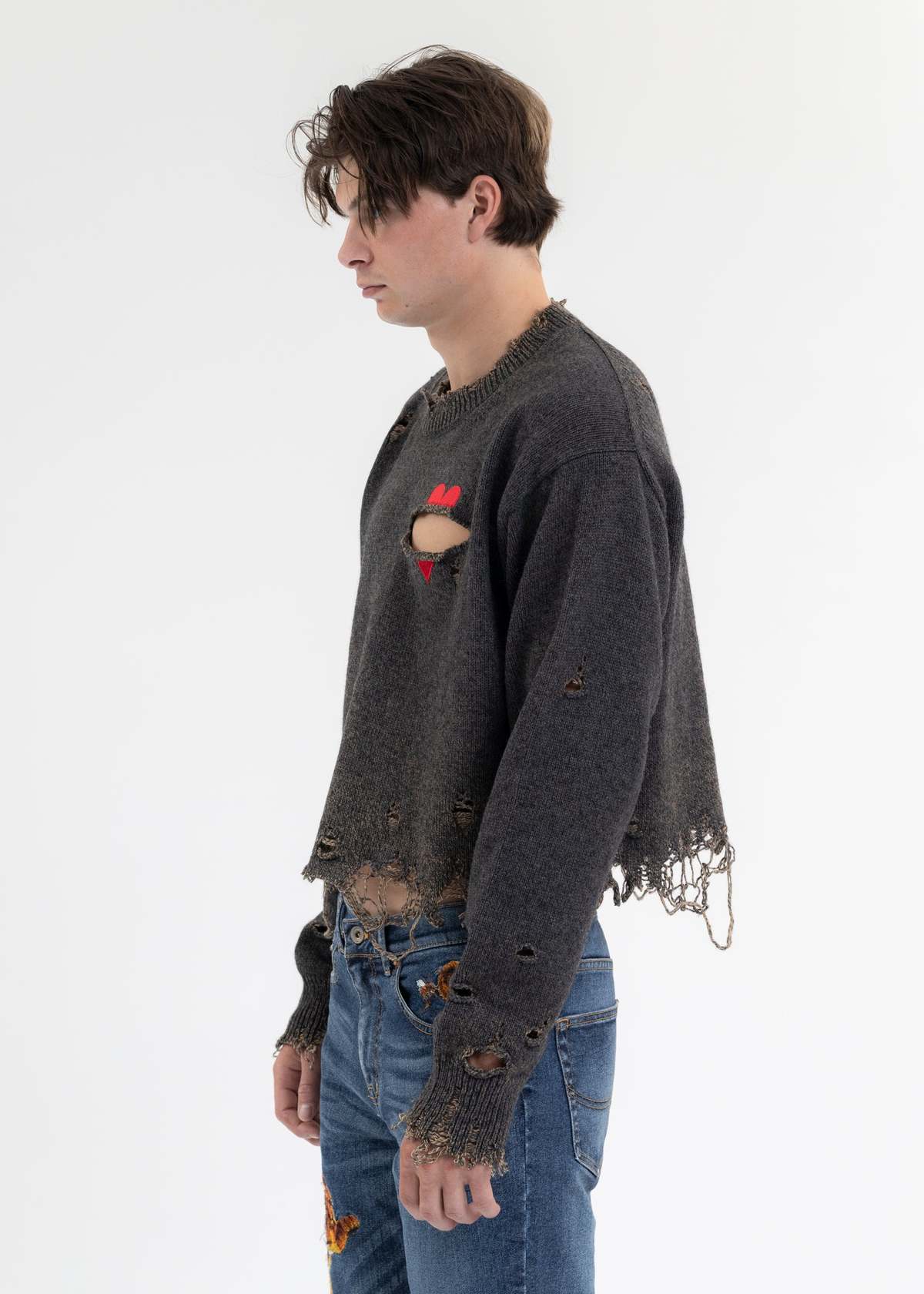 doublet broken heart knit pullover 【公式通販】