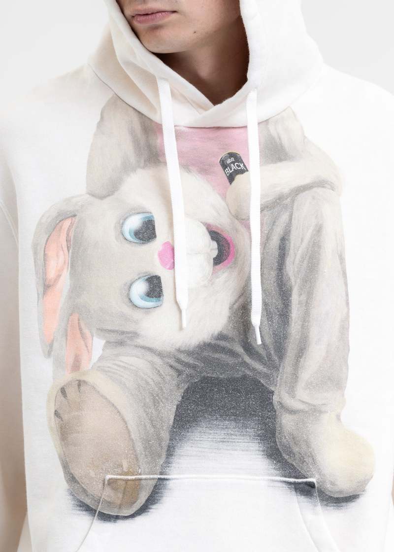 Doublet STUFFED RABBIT DURING BREAK HOODIE - WHITE | Garmentory