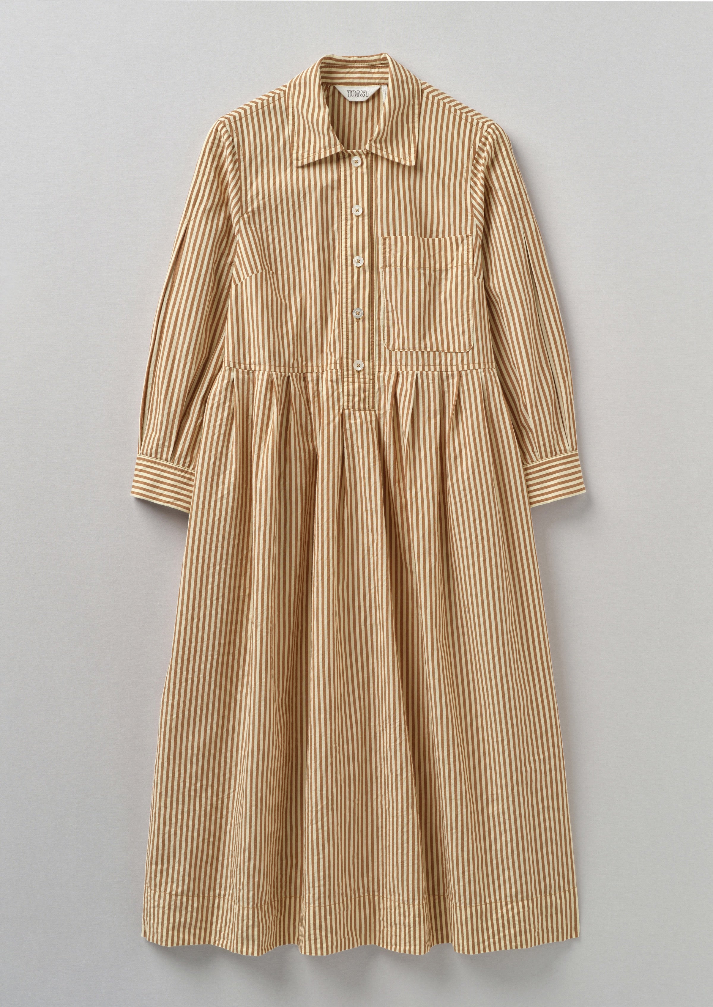 TOAST Fayre Stripe Organic Poplin Shirt Dress | Garmentory