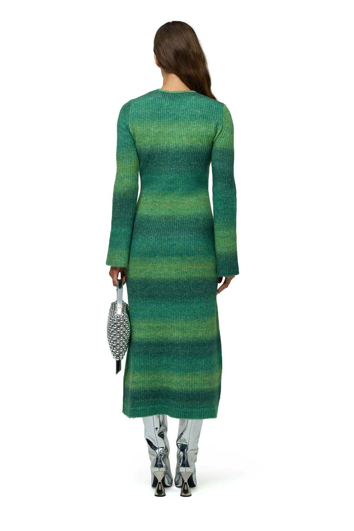 green emerald velvet dress Gummy Green Multi Axon Dress