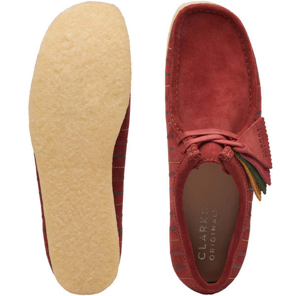 Clarks Wallabee - Burgundy Combi | Garmentory