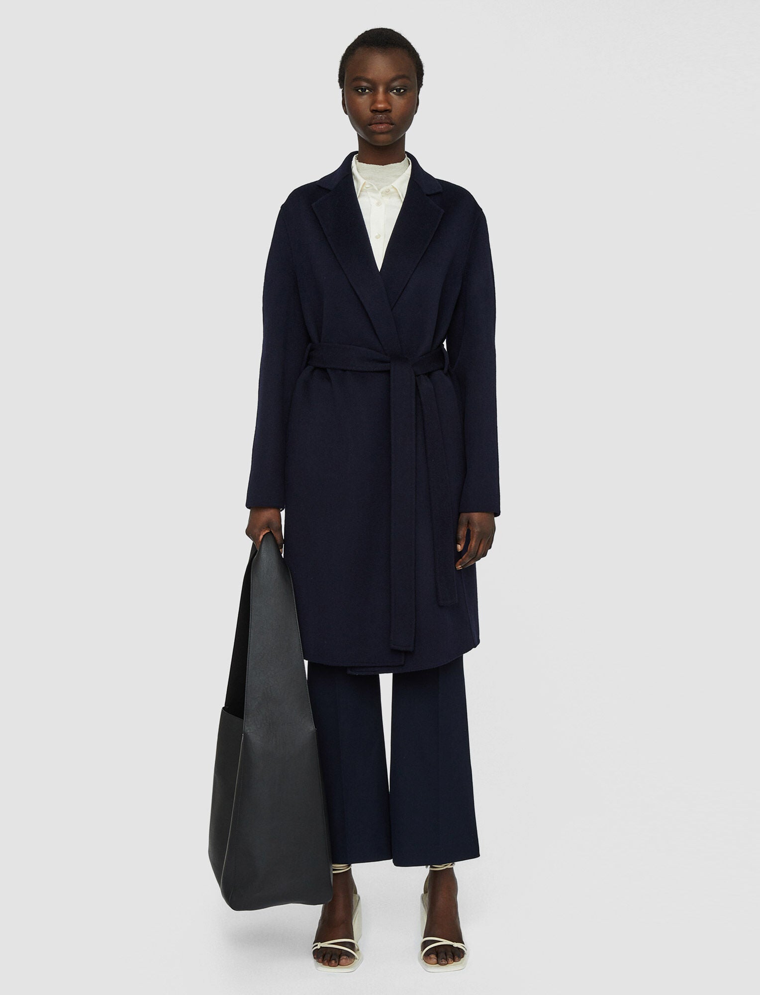 Joseph Cenda Long Double Face Coat - Navy | Garmentory