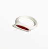 MATTER MATTERS  Red Agate Lake Dangle Ring - Sterling Silver - Thumbnail 1