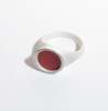 MATTER MATTERS  Sterling Agate Lake Round Ring - Silver Red  - Thumbnail 1